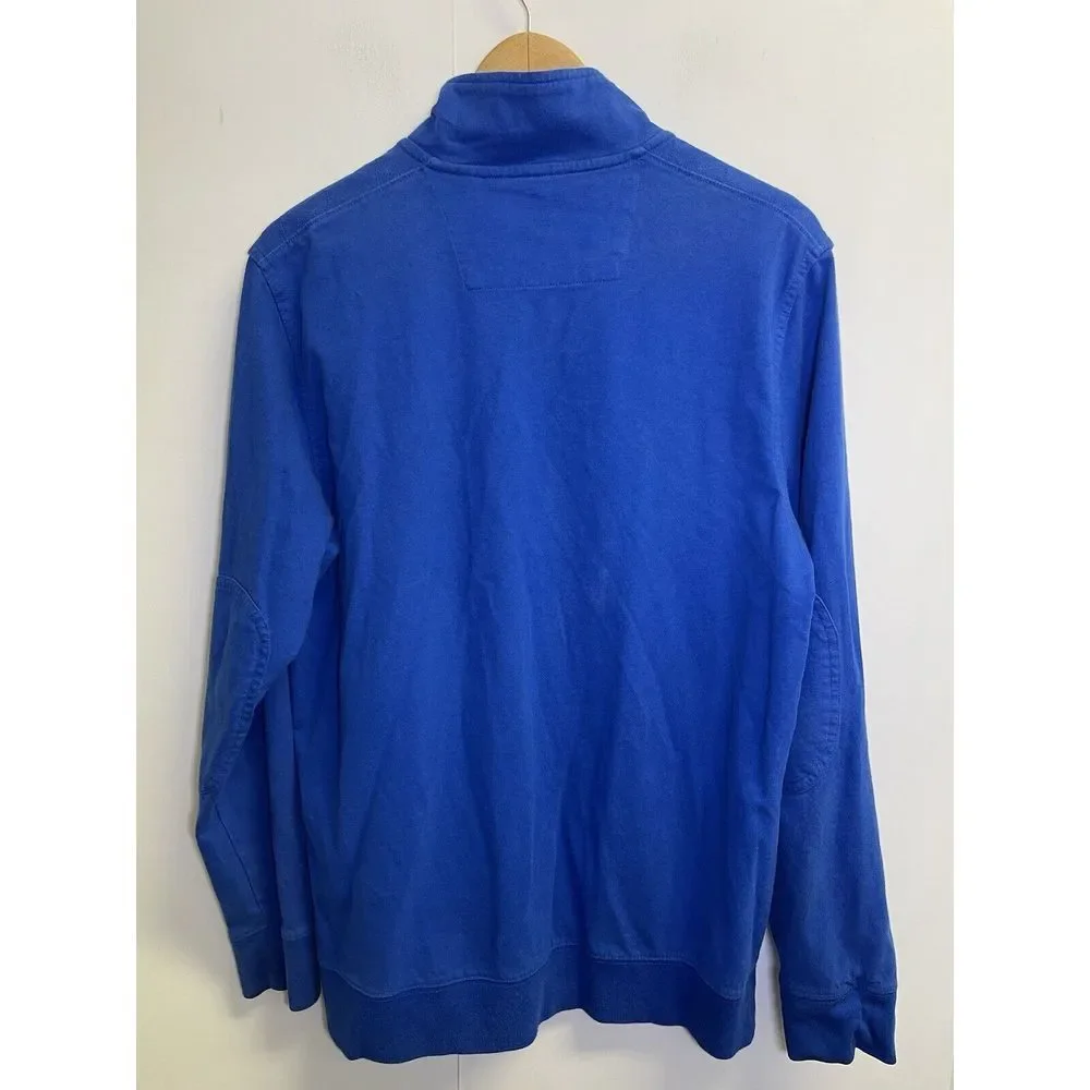 Vintage‎ Chaps Ralph Lauren Pullover Mens Size M Blue 1/4 Zip Y2k Spell Out